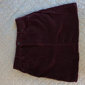 Maroon Mini Skirt